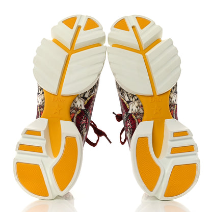 Christian Dior Neoprene Rubber Champetre Print Womens D-Connect Sneakers 36 White Multicolor 5 of 9