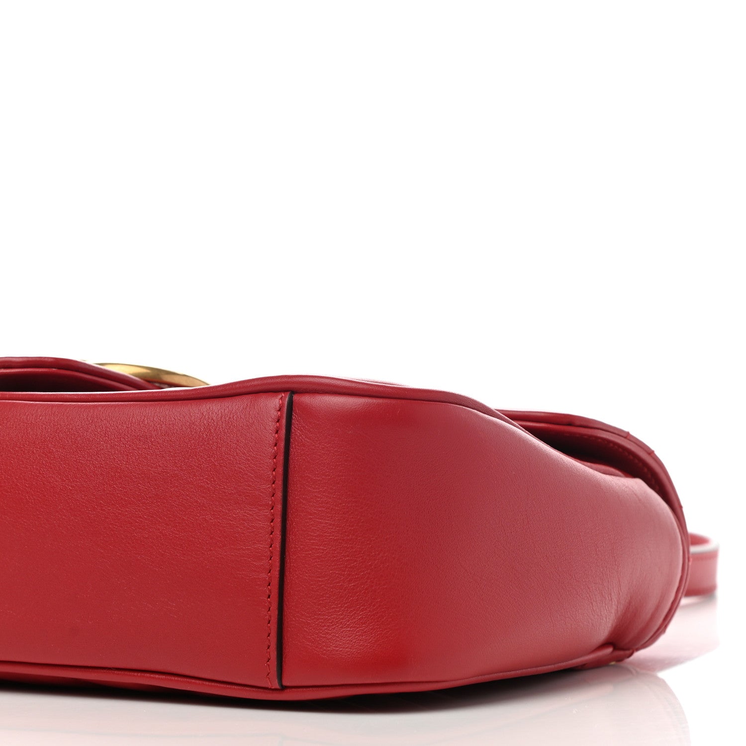 Gucci Calfskin Matelasse Small GG Marmont Shoulder Bag Hibiscus Red 10 of 10