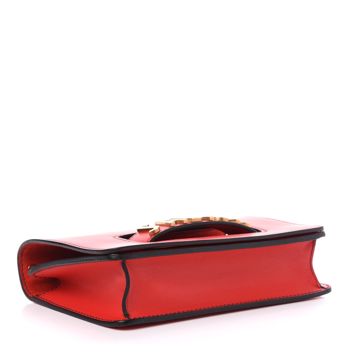 Calfskin J'Adior Chain Flap Bag Red