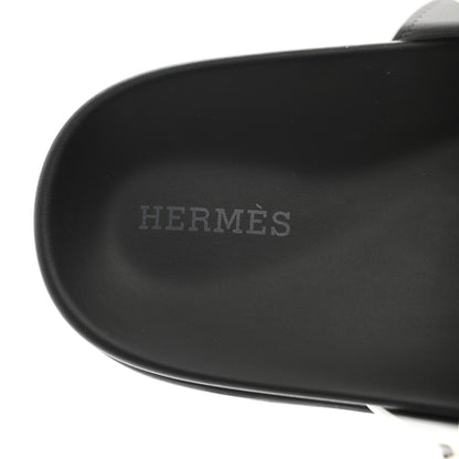 Hermes Calfskin Womens Chypre Sandals 37 White 8 of 9