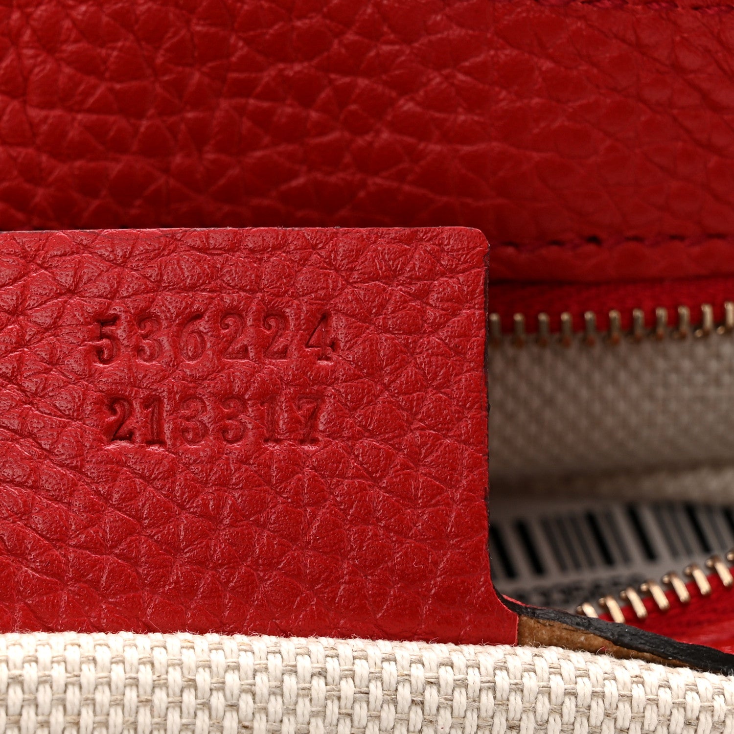 Gucci Pebbled Calfskin Medium Soho Flap Crossbody Vibrant Red 7 of 10