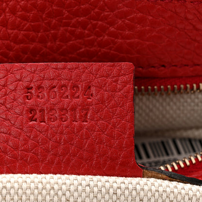 Gucci Pebbled Calfskin Medium Soho Flap Crossbody Vibrant Red 7 of 10