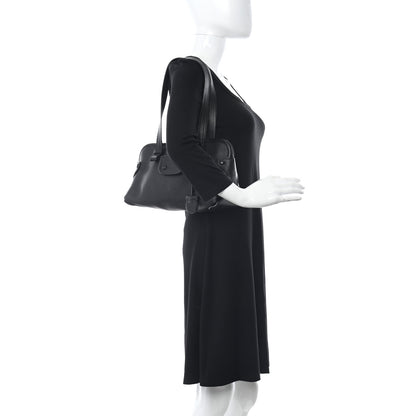 Salvatore Ferragamo Grained Calfskin Shoulder Bag Black 2 of 9