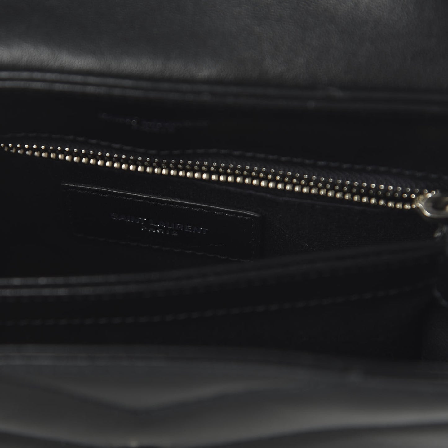 Calfskin Y Quilted Monogram Toy Loulou Crossbody Bag Black