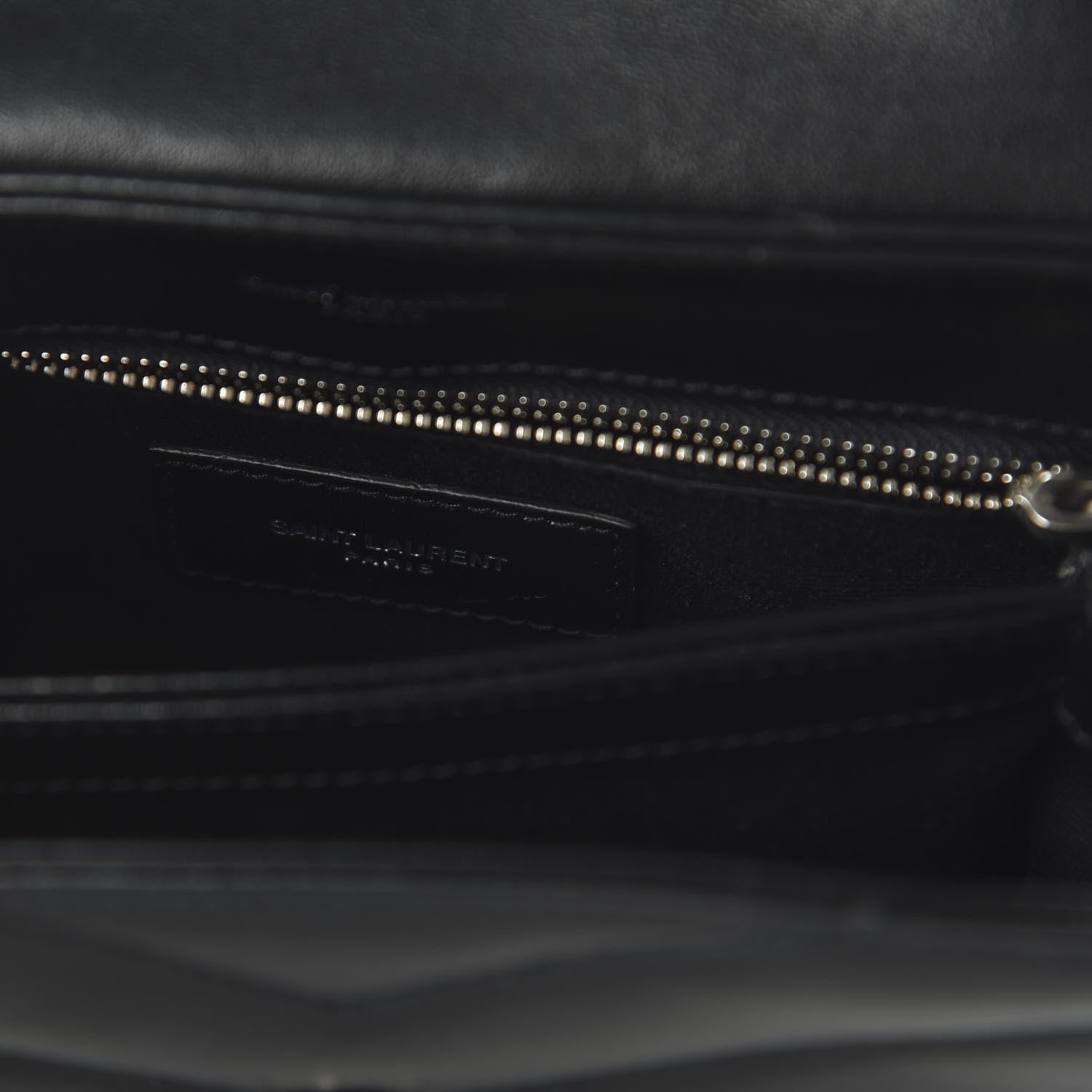 Saint Laurent Calfskin Y Quilted Monogram Toy Loulou Crossbody Bag Black 8 of 10