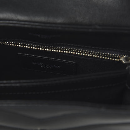 Saint Laurent Calfskin Y Quilted Monogram Toy Loulou Crossbody Bag Black 8 of 10