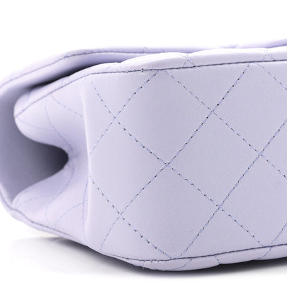 Chanel Lambskin Quilted Mini Top Handle Rectangular Flap Light Purple 9 of 11