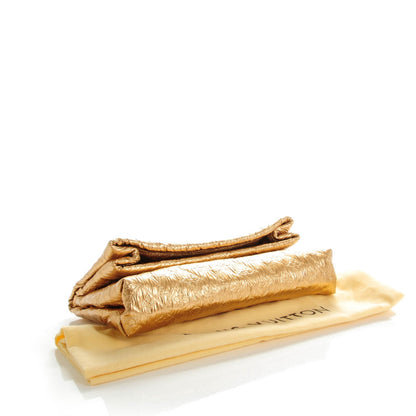 Louis Vuitton Jacquard Quilted Monogram Limelight Clutch MM Gold 4 of 7