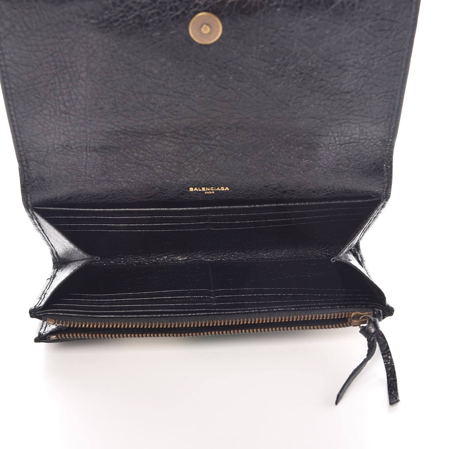 Balenciaga Agneau Arena Multicolore Classic Hardware Money Wallet Green Grey Black 5 of 11