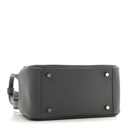 Hermes Taurillon Clemence Mini Lindy 20 Etain 4 of 11