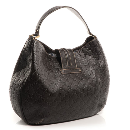 Gucci Guccissima Large New Ladies Web Hobo Dark Brown 3 of 7