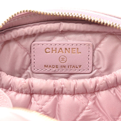 Chanel Caviar Quilted Small Curvy Pouch Cosmetic Case Light Pink 6 of 10