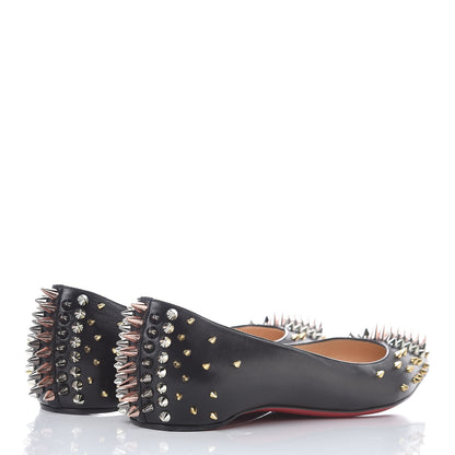 Christian Louboutin Nappa Goldoflat Spikes Flats 36.5 Black 4 of 7