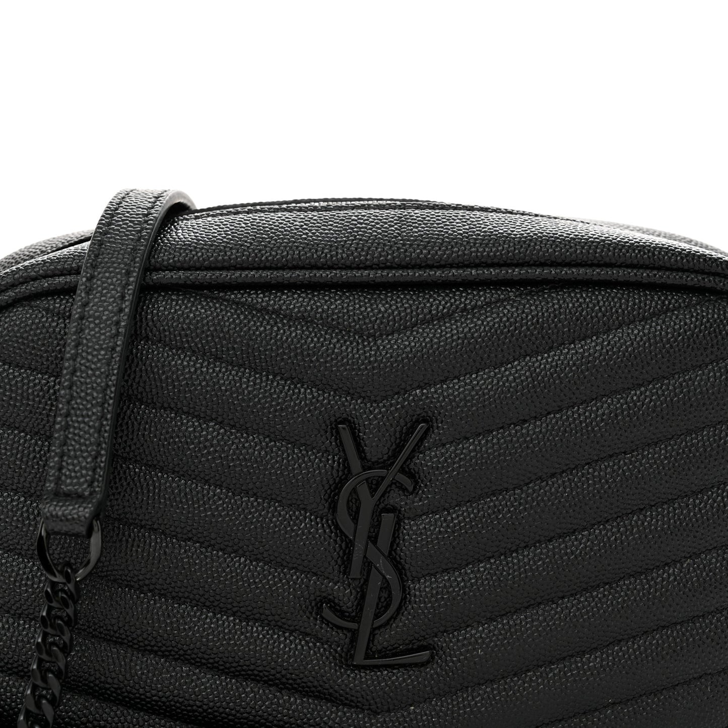 Grain De Poudre Matelasse Monochrome Monogram Mini Lou Camera Bag Black