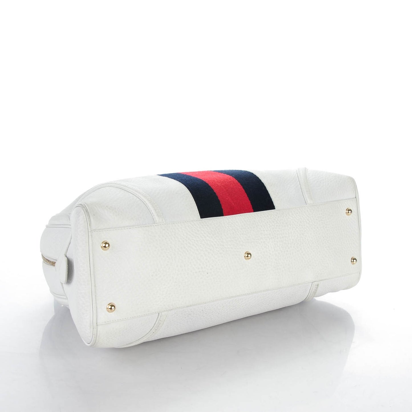 Calfskin Web Blondie Bowler White