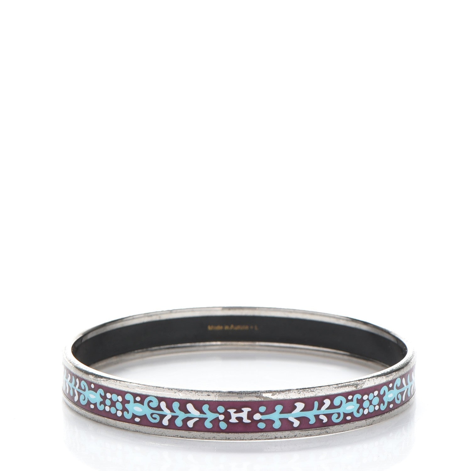 Hermes Enamel Printed Narrow Bracelet 65 3 of 5