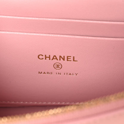 Chanel Calfskin Crocodile Embossed Crococo Exoticoco Vanity With Chain Light Pink 6 of 11