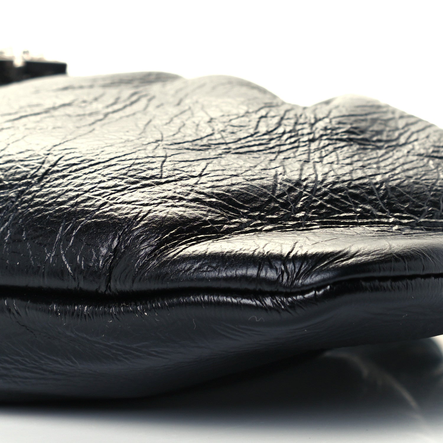 Saint Laurent Calfskin Pac Ruched Hobo Black 10 of 10