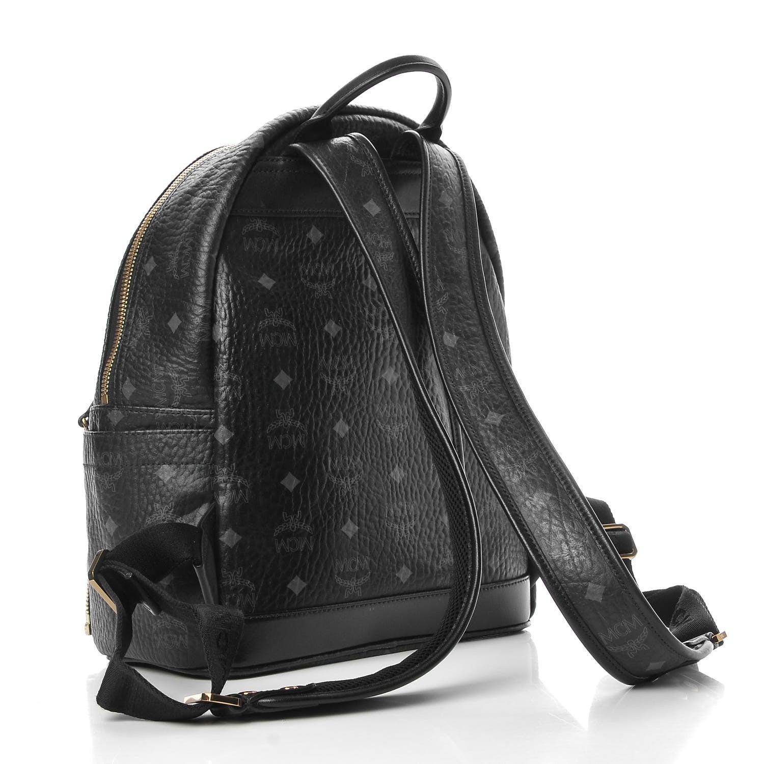 MCM Visetos Small Dual Stark Pocket Backpack Black 3 of 16