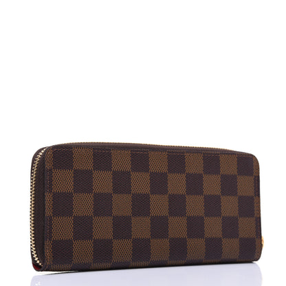 Louis Vuitton Damier Ebene Clemence Wallet Cherry 3 of 9