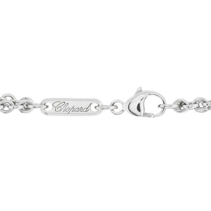 Chopard 18K White Gold Diamond Happy Diamond Moon Stars Double Chain Pendant Necklace 4 of 5