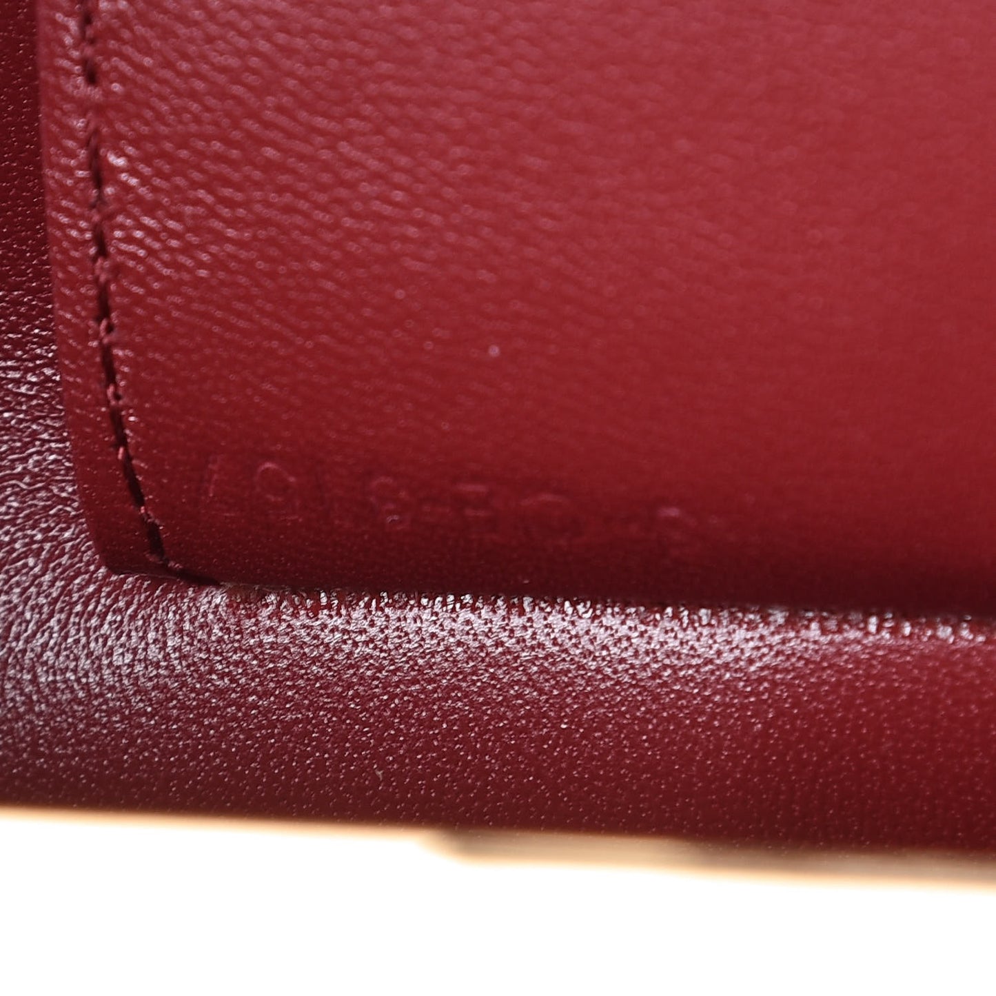 Smooth Calfskin Mini Clasp Bag Dark Red