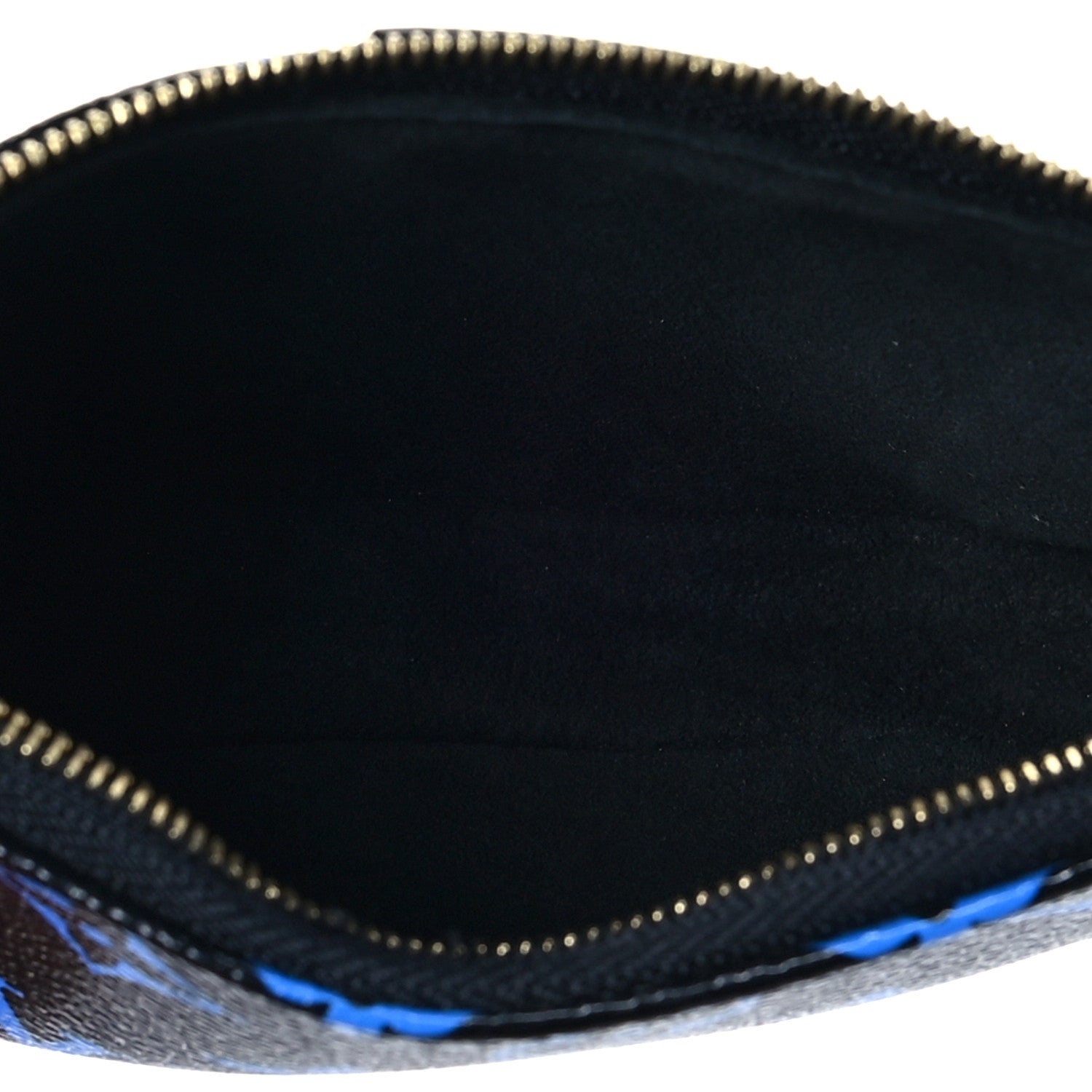 Louis Vuitton Colored Monogram Mini Pochette Accessories Blue Black 6 of 8