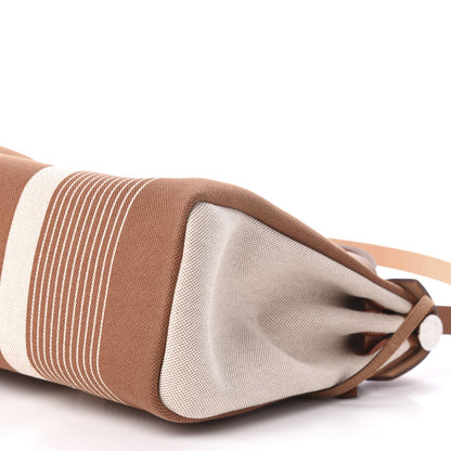 Hermes Vache Hunter Toile H Vibration Herbag Zip Retourne 31 PM Fauve Ecru Beige 8 of 13