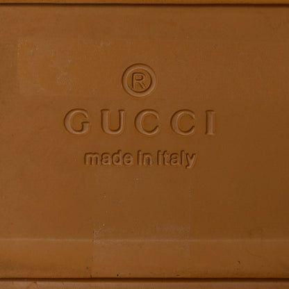Gucci Monogram Jumbo GG Nappa Samoa Platform 40mm Slide Sandals 36 Camel Ebony New Acero 8 of 11