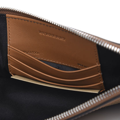 Burberry Mega Check Peyton Crossbody Clutch Bag Saddle Brown 7 of 9
