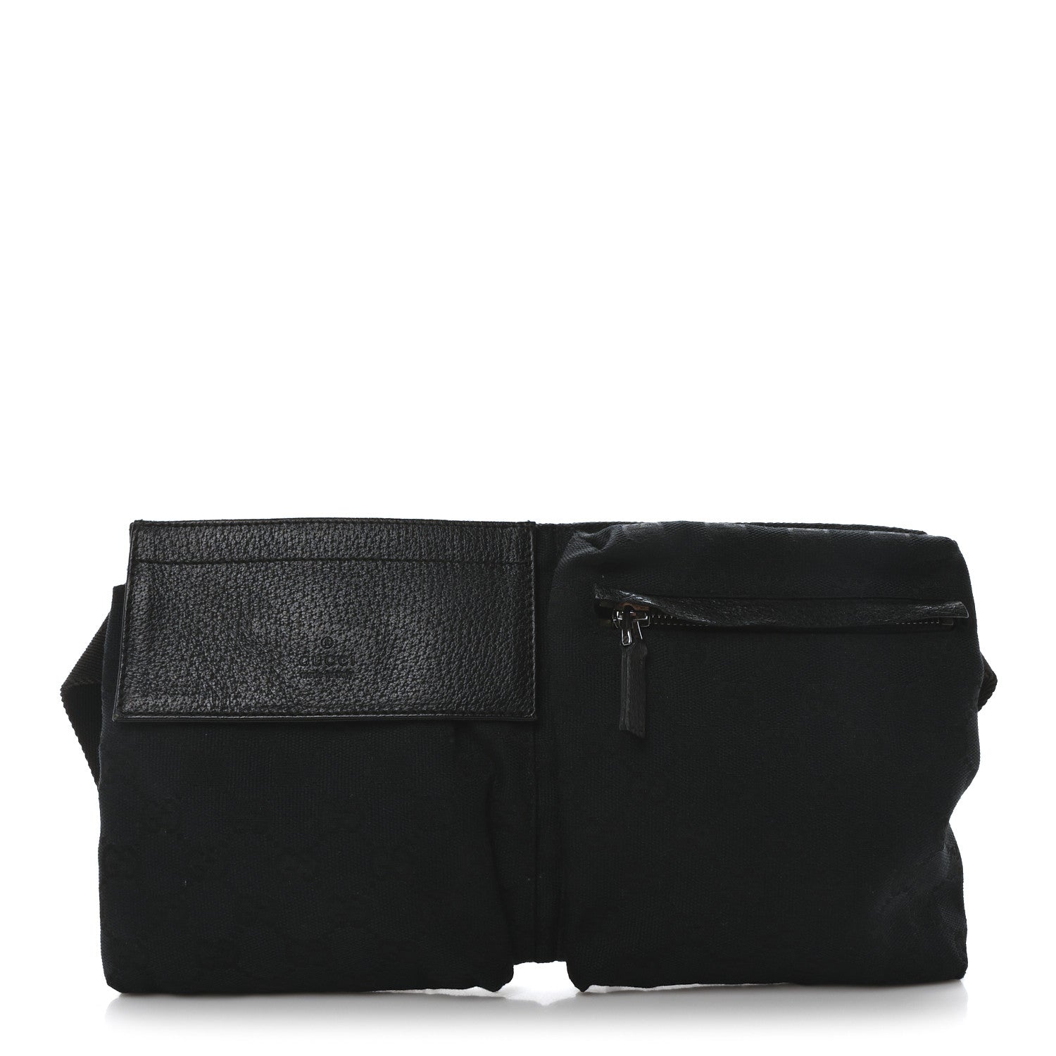 Gucci GG Monogram Double Pocket Belt Bag Black 1 of 10