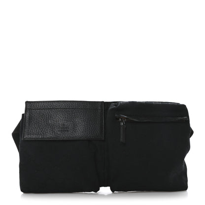 Gucci GG Monogram Double Pocket Belt Bag Black 1 of 10