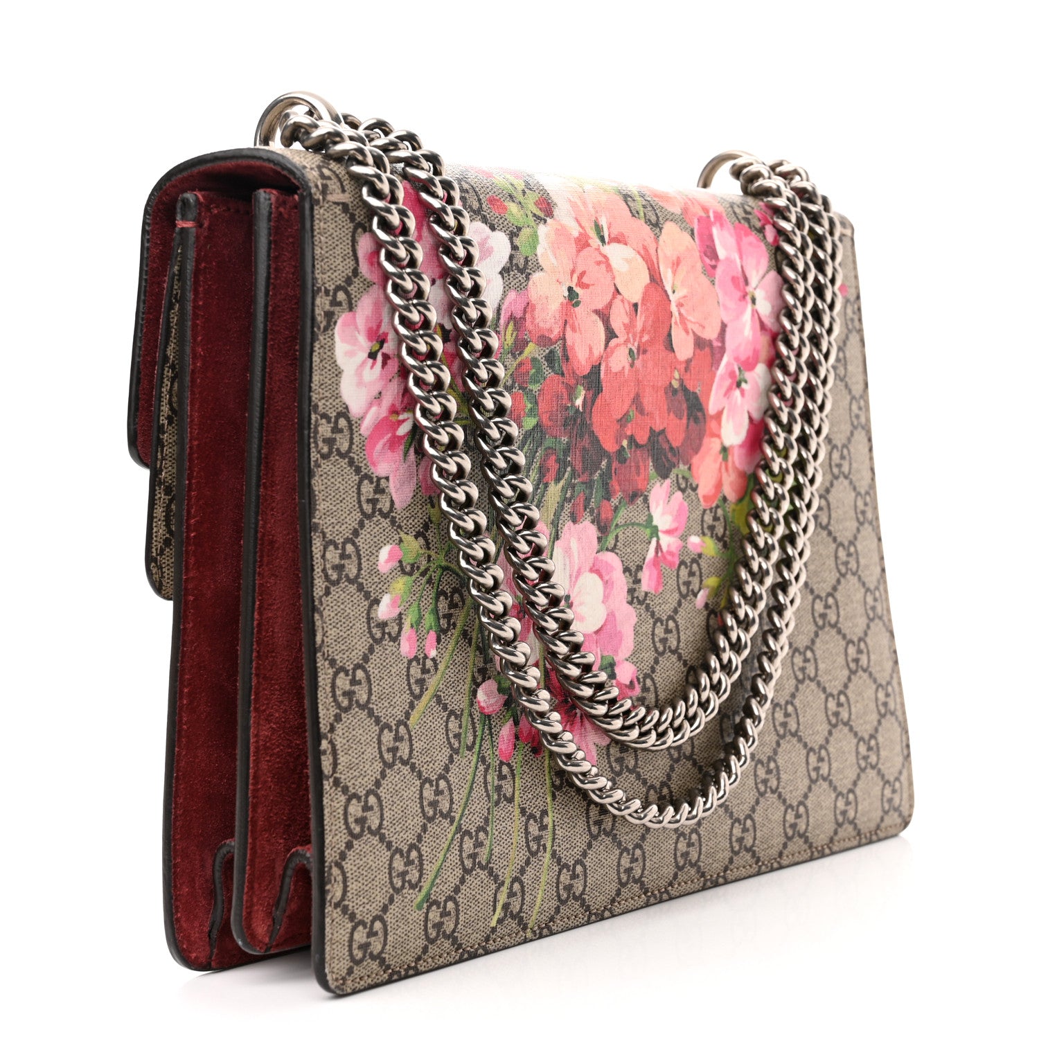 Gucci GG Supreme Monogram Blooms Medium Dionysus Shoulder Bag Beige Multicolor Dry Rose 3 of 11