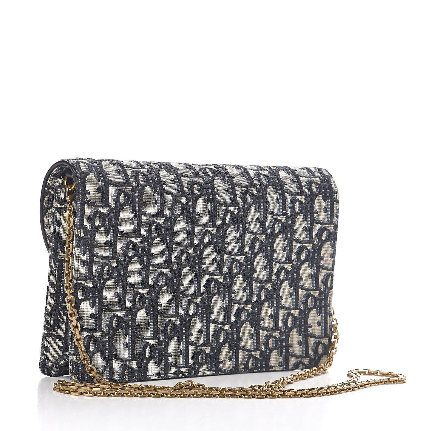 Oblique Saddle Chain Pouch Blue