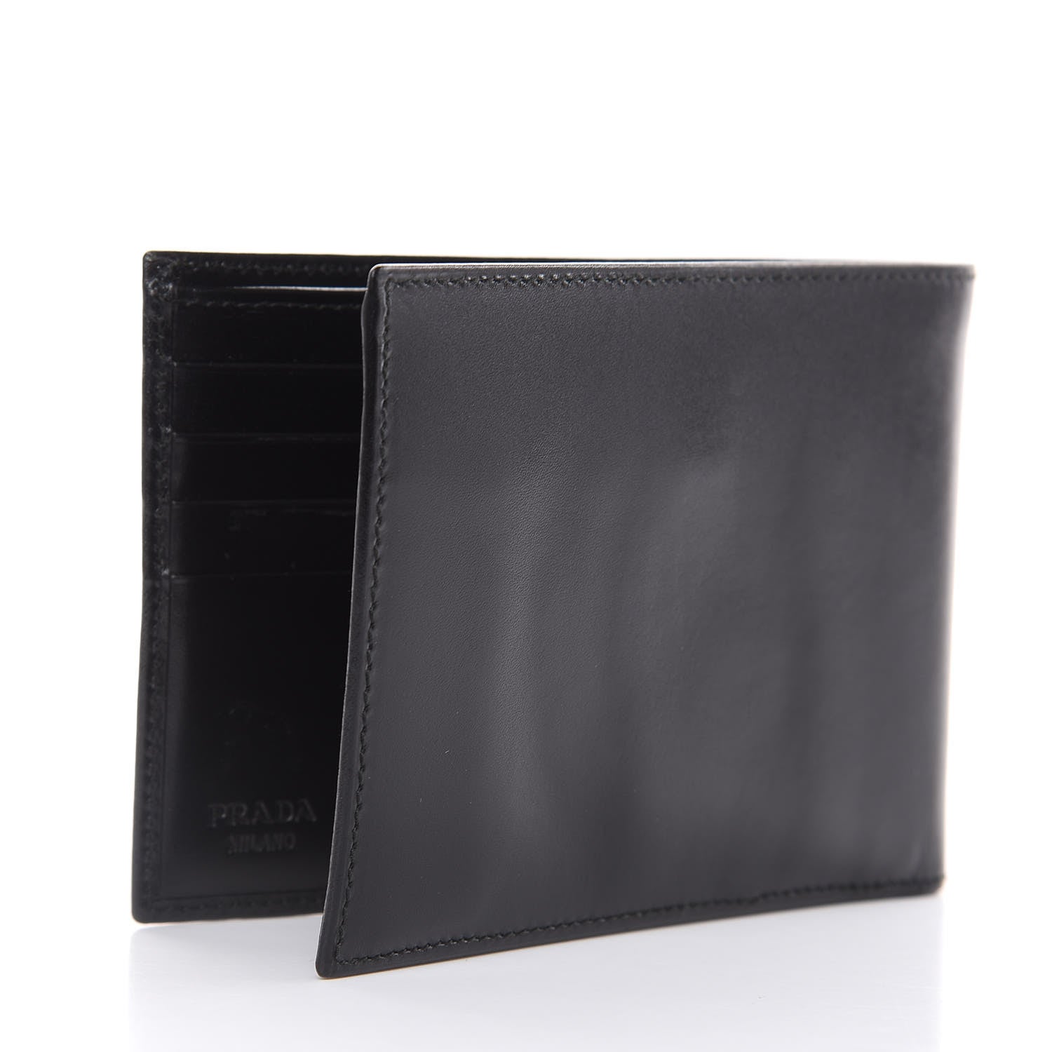 Prada Siviglia Bi-Fold Wallet Black 4 of 10
