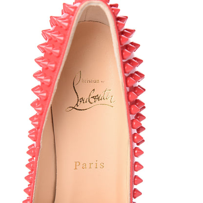 Christian Louboutin Patent Pigalle Spikes 100 Pumps 36.5 Rose Paris 7 of 8