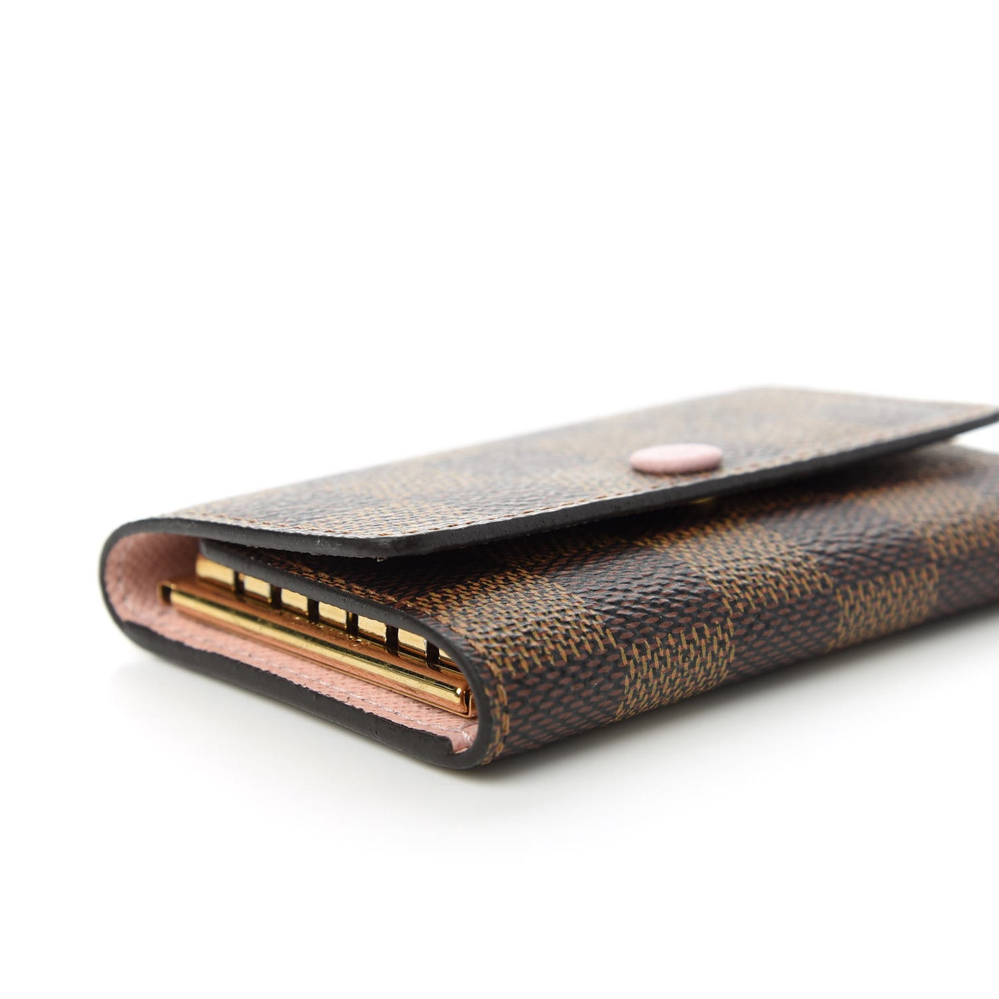 Damier Ebene Multicles 6 Key Holder Rose Ballerine