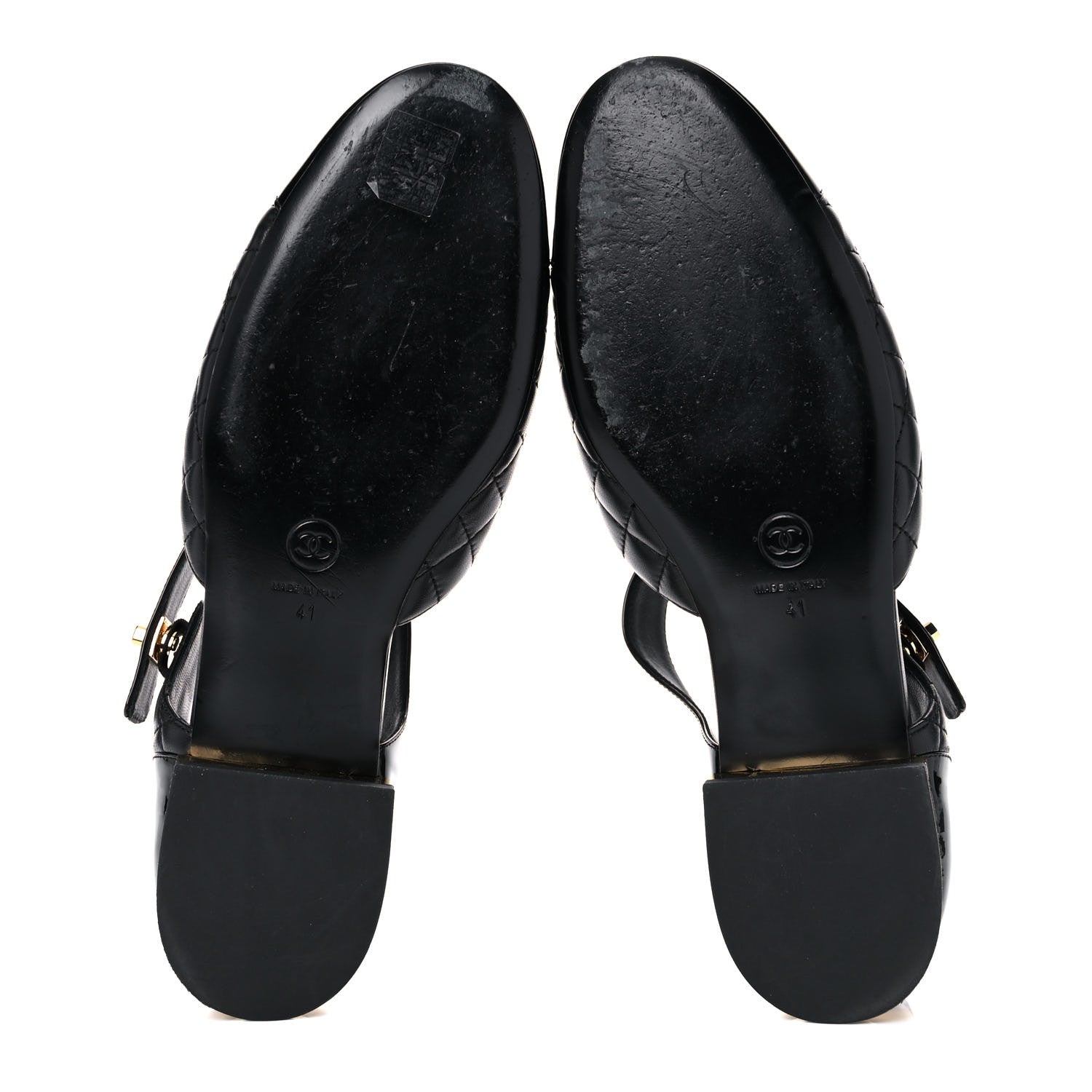 Chanel Patent Lambskin Quilted Cap Toe Ballerina Flats 41 Black 5 of 9
