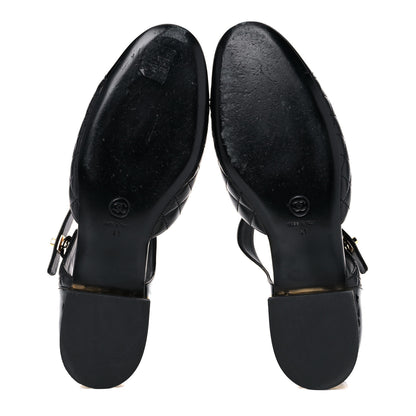 Chanel Patent Lambskin Quilted Cap Toe Ballerina Flats 41 Black 5 of 9