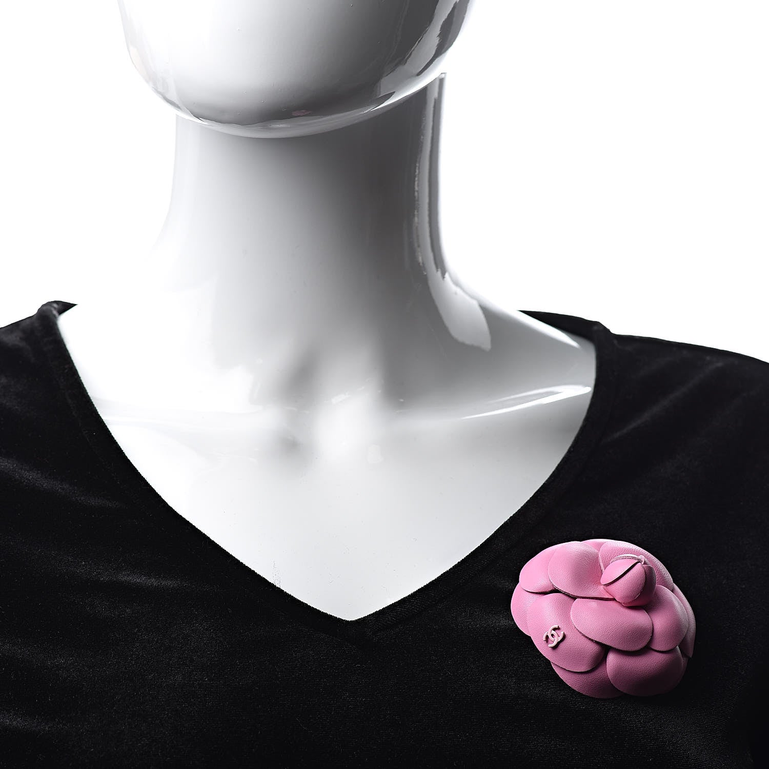 Chanel Lambskin Camellia Brooch Pink 2 of 5