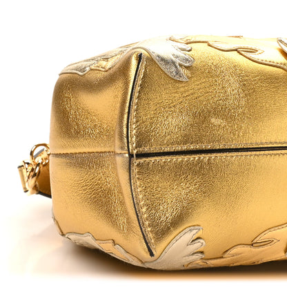 Fendi X VERSACE Vitello Laminato Catalan Mirror Fendace FF Medium Fendi First Oro 8 of 10