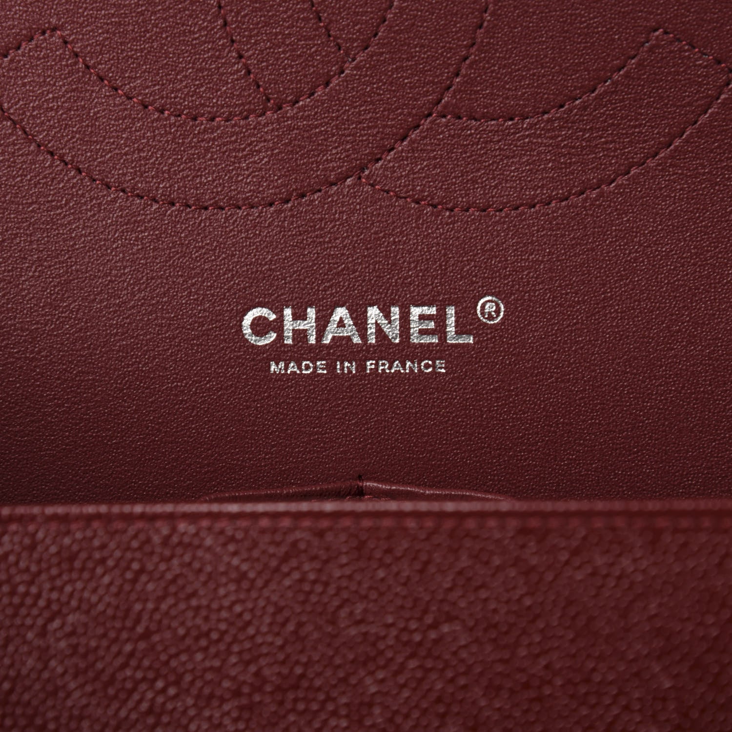 Chanel Caviar Quilted Jumbo Double Flap Dark Red 8 of 10