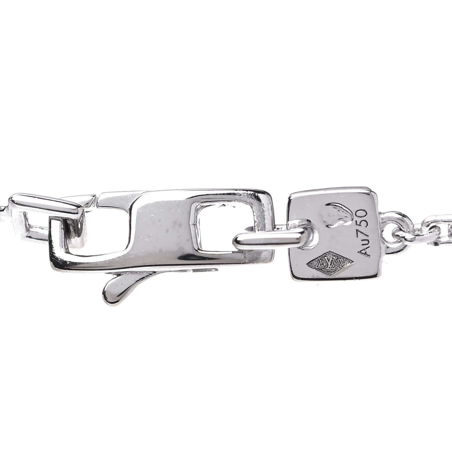 Louis Vuitton 18K White Gold Diamond Large Coeur Heart Pendant Necklace 4 of 7
