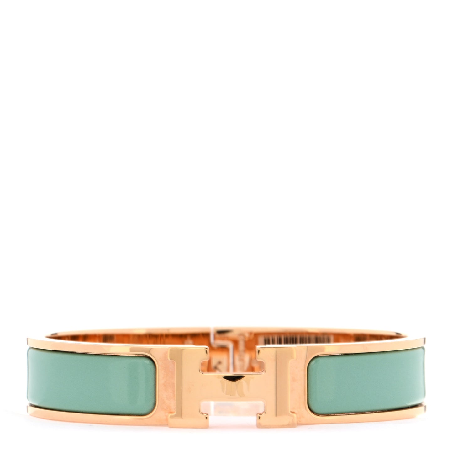 Enamel Narrow Clic Clac H Bracelet PM Vert Aqua