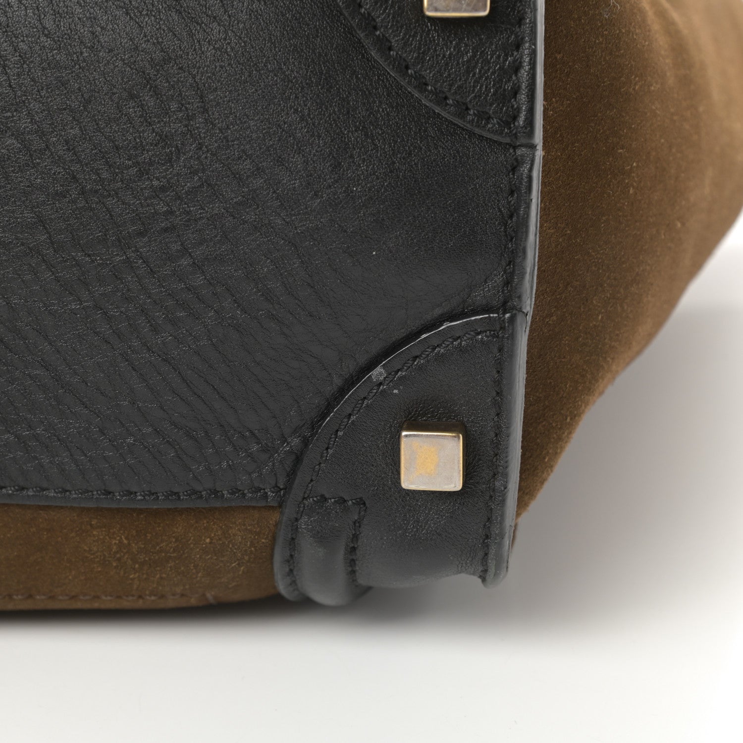 Celine Smooth Calfskin Suede Micro Luggage Olive 15 of 19