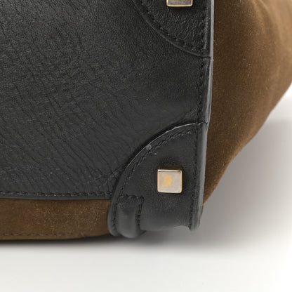Celine Smooth Calfskin Suede Micro Luggage Olive 15 of 19