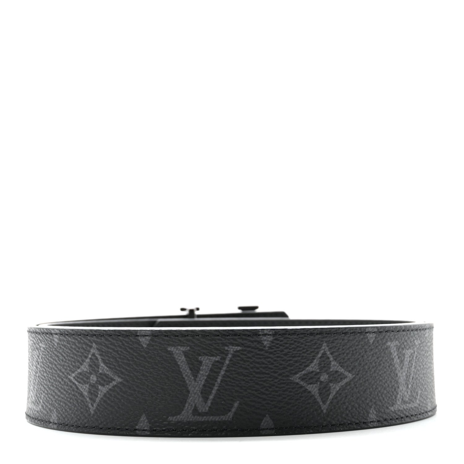 Louis Vuitton Calfskin Monogram Eclipse 40mm LV Initiales Reversible Belt 85 34 2 of 6