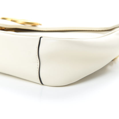 Gucci Calfskin Matelasse Small GG Marmont Shoulder Bag White 11 of 13