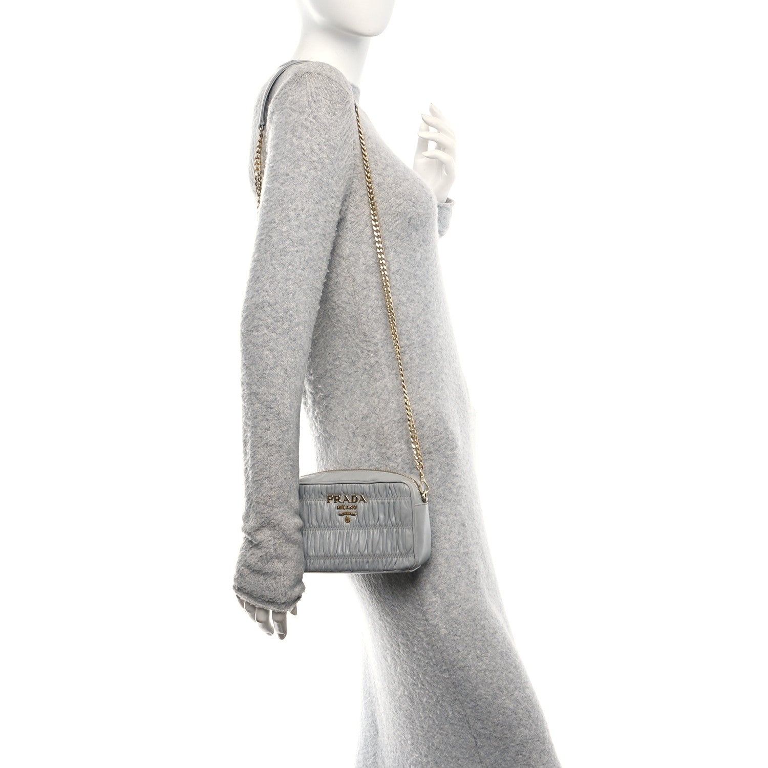 Prada Nappa Gaufre Camera Bag Nuvola 2 of 10