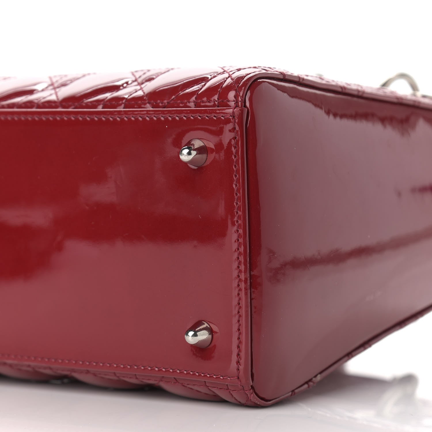 Christian Dior Patent Cannage Medium Lady Dior Red 9 of 10